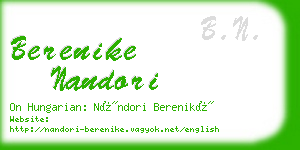 berenike nandori business card